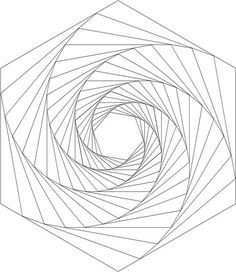 Drawing Geometric Whirls With Templates Abstracte Kleurplaten 3d Tekeningen Optische
