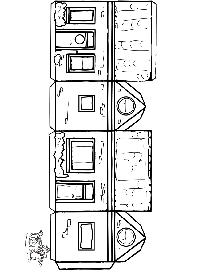 House Papercraft 1 Houses Paper House Template House Template Paper Crafts