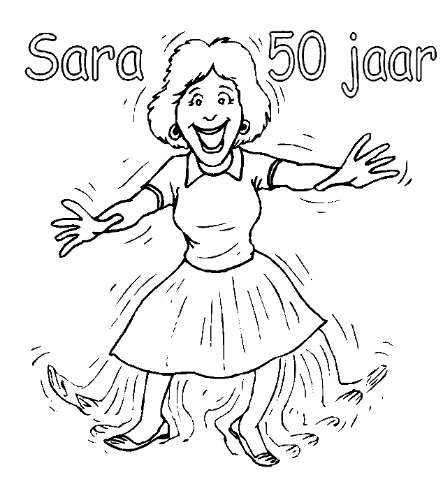 Opa En Oma Kleurplaten Sara 50 Jaar Kleurplaten Kleuren Knutselen