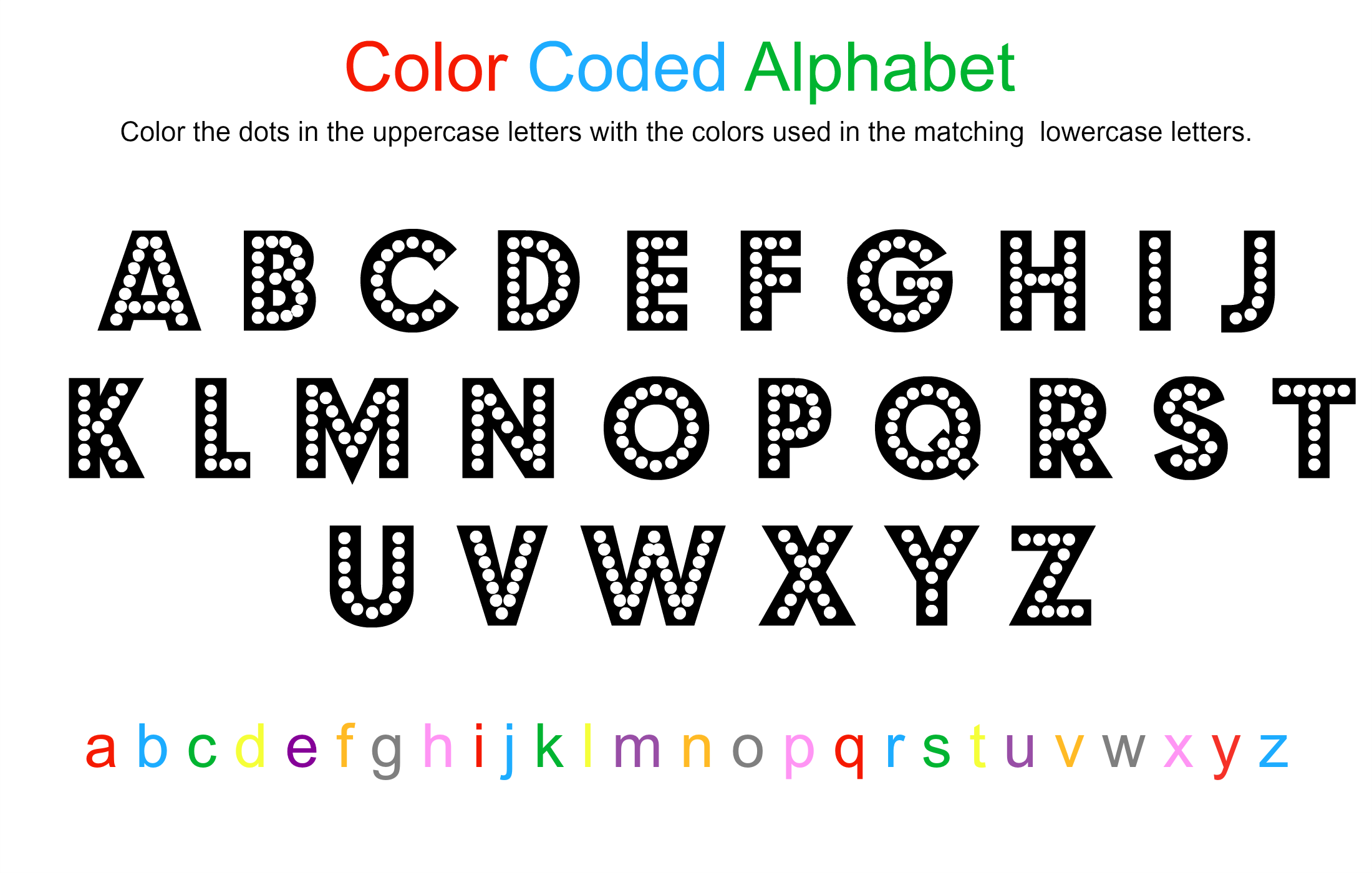 Alphabet Coloring Sheet Free Printable No Time For Flash Cards Alphabet Coloring Page
