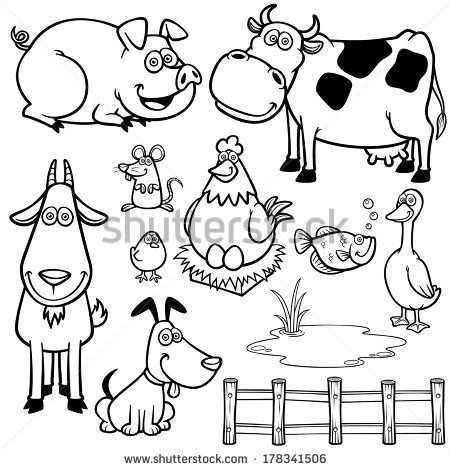 Koeien Stockillustraties Cartoons Shutterstock Dieren Kleurplaten Baby Dieren Dier Sc