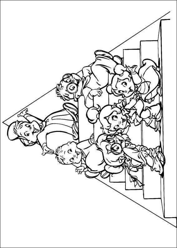 Coloring Page Alvin And The Chipmunks Kids N Fun Alvin And The Chipmunks Cool Colorin