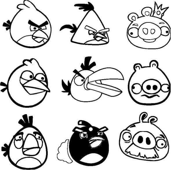 Coloring Page Angry Birds Angry Birds 4 Bird Coloring Pages Angry Birds Printables To