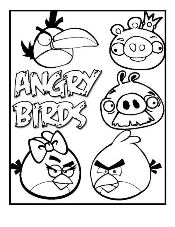 Coloring Page Angry Birds Angry Birds Kleurplaten Disney Kleurplaten Angry Birds