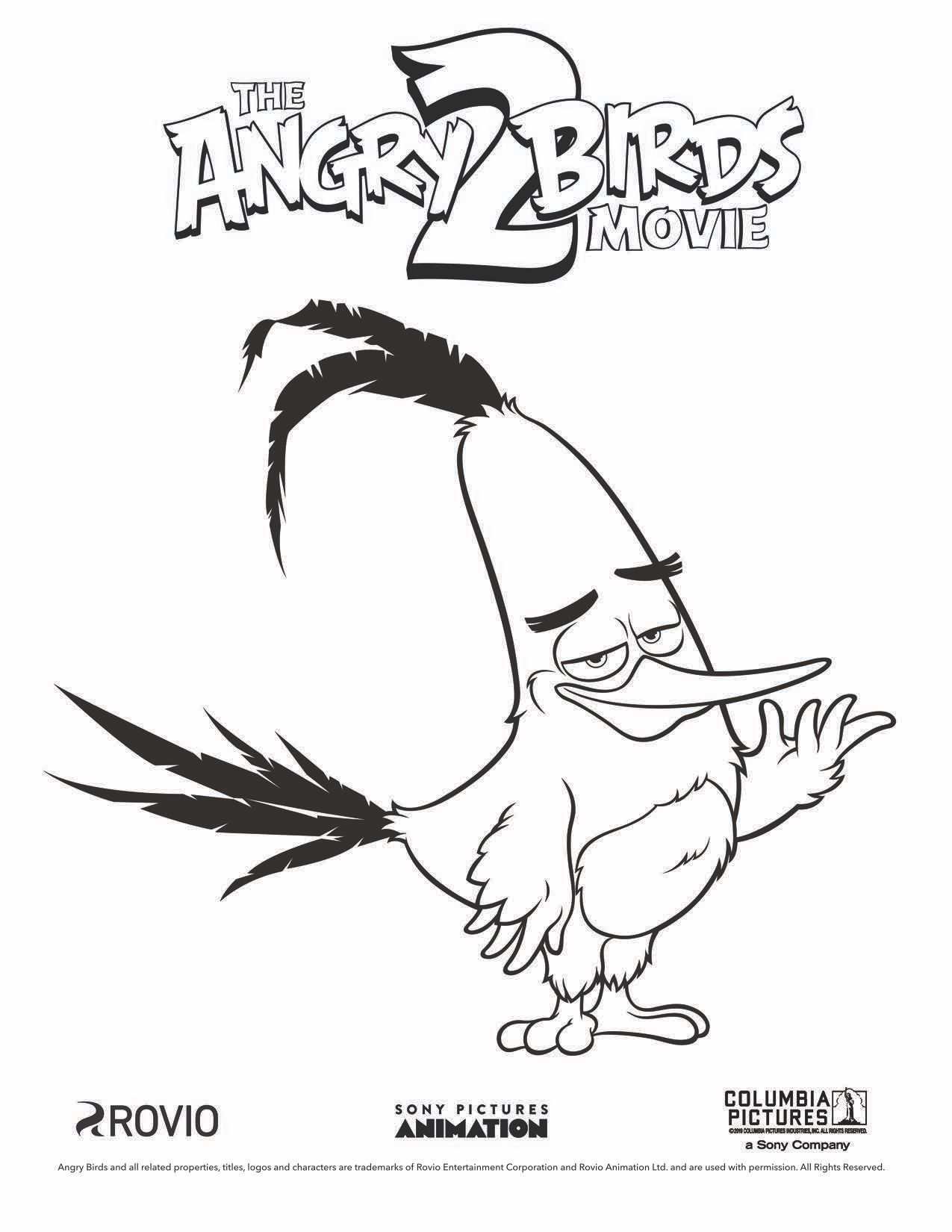 The Angry Birds Movie 2 Chuck Coloring Page Bird Coloring Pages Angry Birds Printable