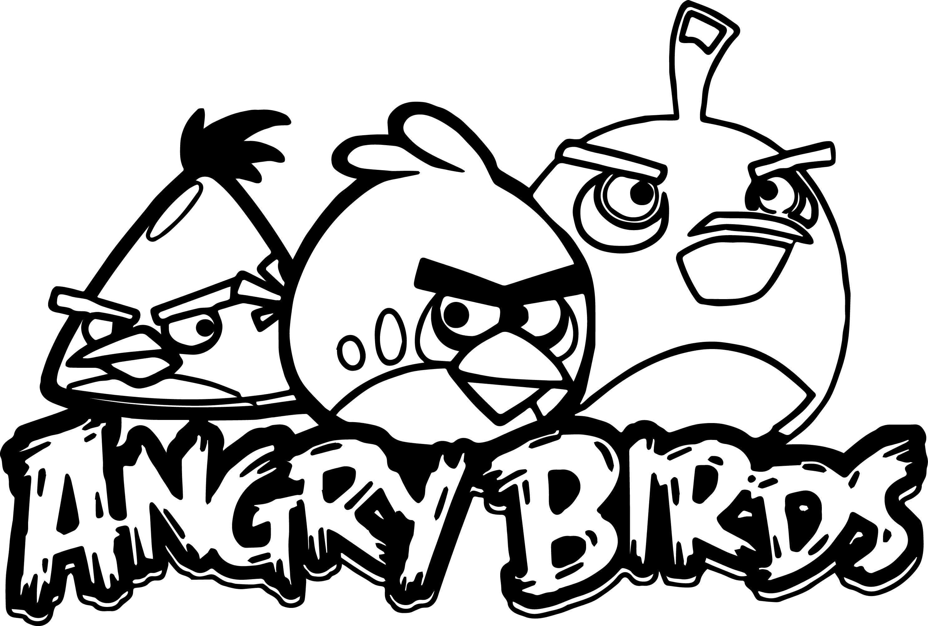 Angry Birds Kleurplaten Met Logo Bird Coloring Pages Space Coloring Pages Coloring Pa