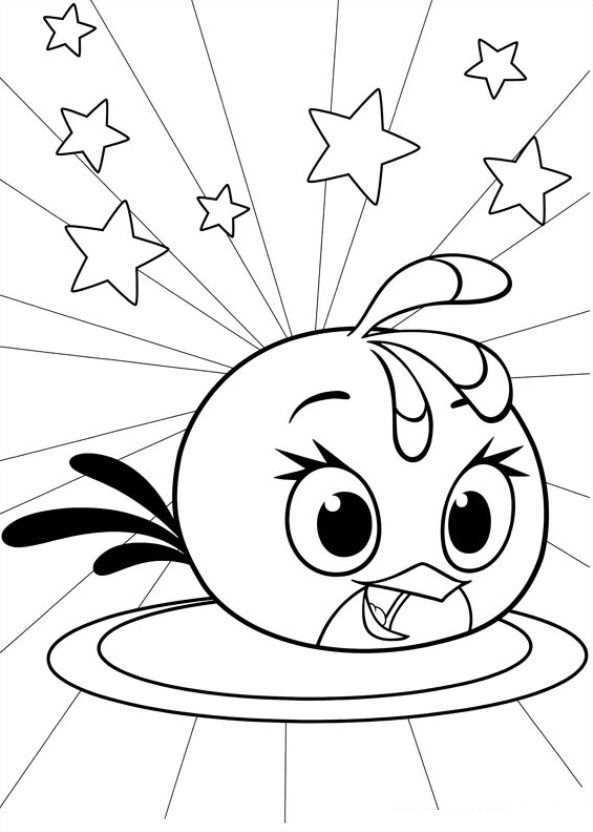 Kids N Fun Coloring Page Angry Birds Stella Angry Birds Stella Bird Coloring Pages An