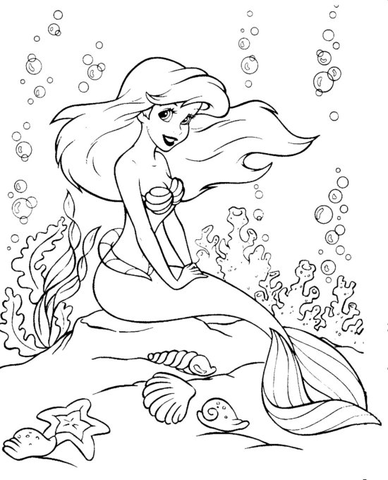 12 Little Mermaid Coloring Pages Free Coloring Page Site Ariel Coloring Pages Mermaid
