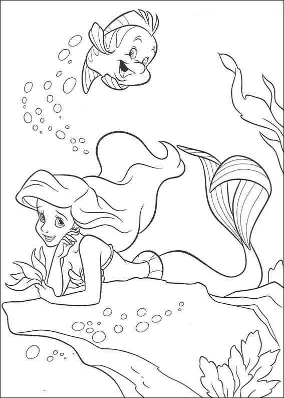 Coloring Page Ariel The Little Mermaid Kids N Fun Mermaid Coloring Pages Princess Col