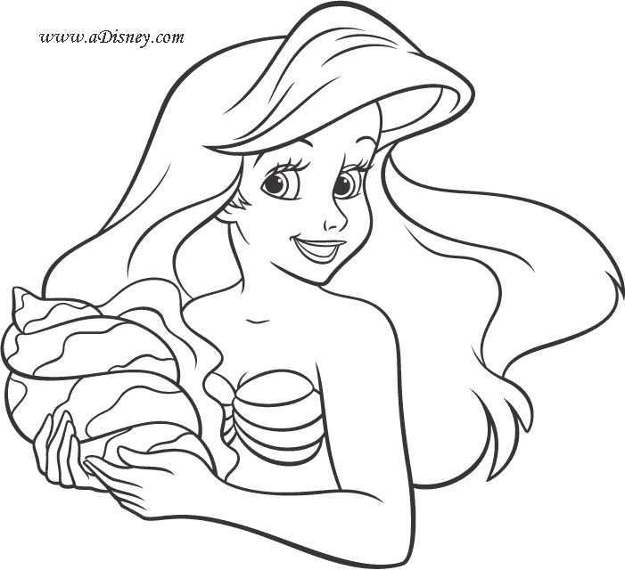 Kleurplaat Zeemeermin Ariel Disney Princess Coloring Pages Ariel Coloring Pages Disne
