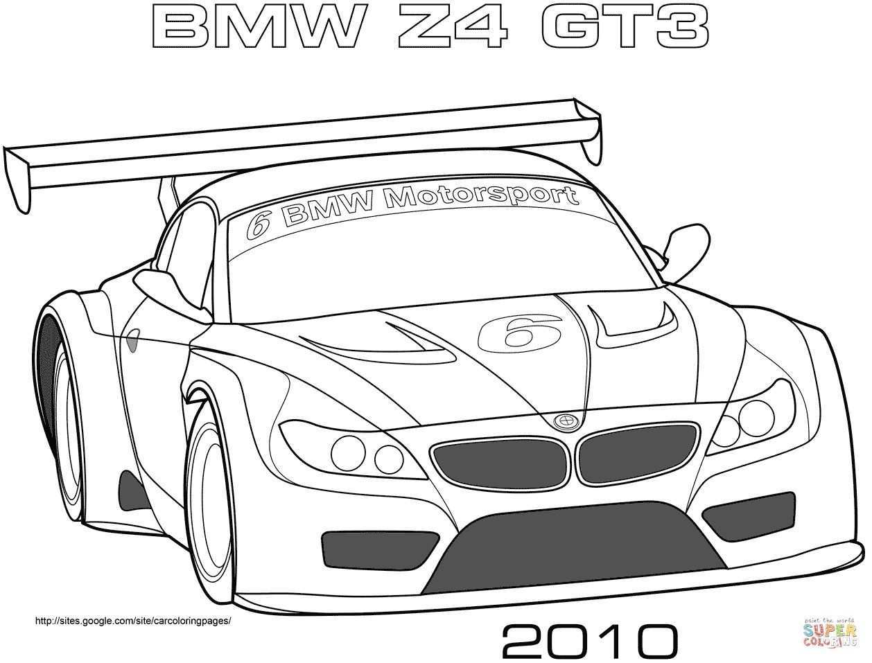 2010 Lexus Lfa Gt3 Coloring Pages Printable Bmw Z4 Auto Kleurplaten