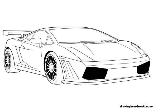 Lamborghini Free Coloring Page Auto Tekeningen Coole Auto S Lamborghini