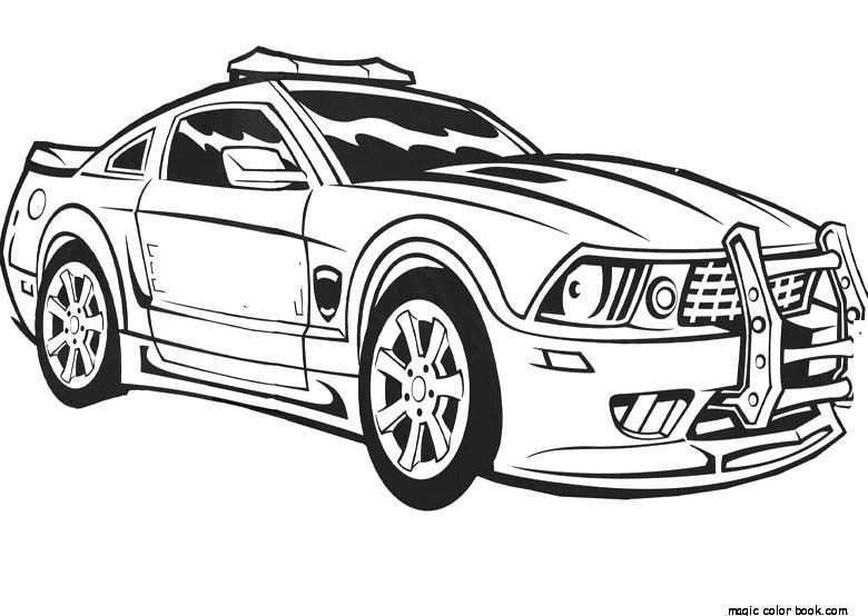 Police Car Coloring Pages Online Free Auto Tekeningen Kleurplaten Auto