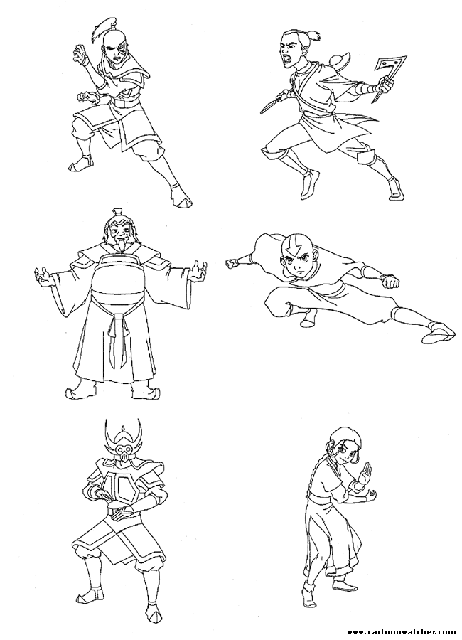 Avatar The Last Airbender Coloring Pages Avatar The Last Avatar