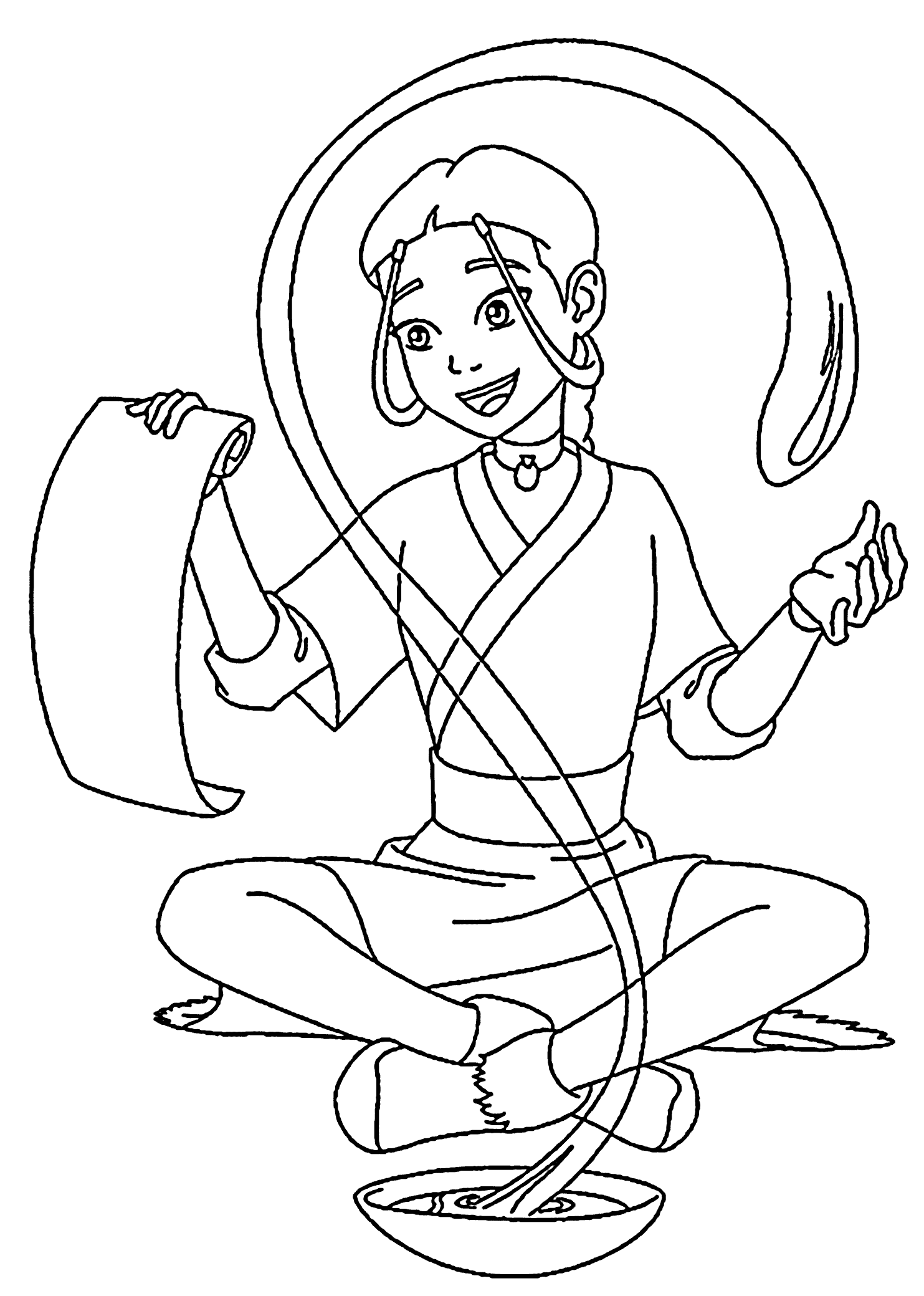Airbender From The Legend Of Korra Coloring Pages For Kids Printable Free The Legend