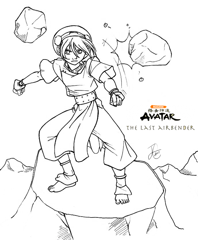 Atla Toph Coloring Page Coloring Pages Pokemon Coloring Pages Coloring Books