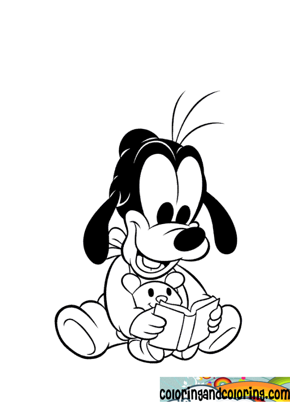 Coloring Baby Disney Goofy Coloring And Coloring Pages Dibujos Paginas Para Colorear