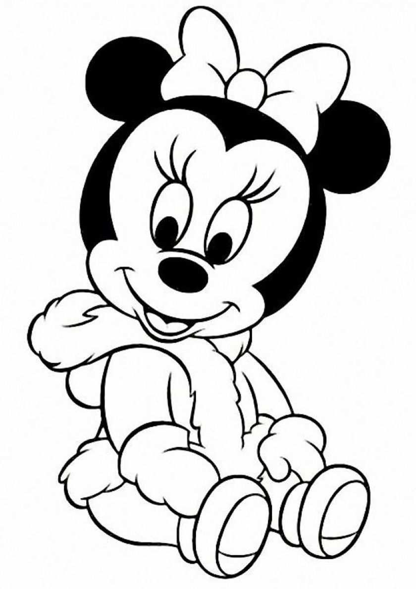 Baby Minnie Mouse High Quality Free Coloring From The Category Mickey Mouse More Prin