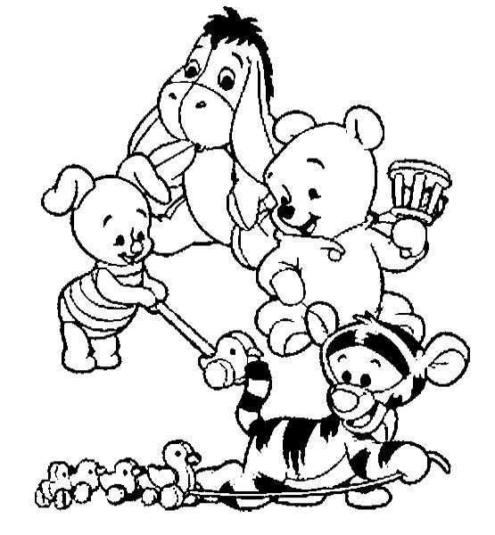 Malvorlagen Winnie Pooh Baby 02 Kleurplaten Pooh Disney Tekenen