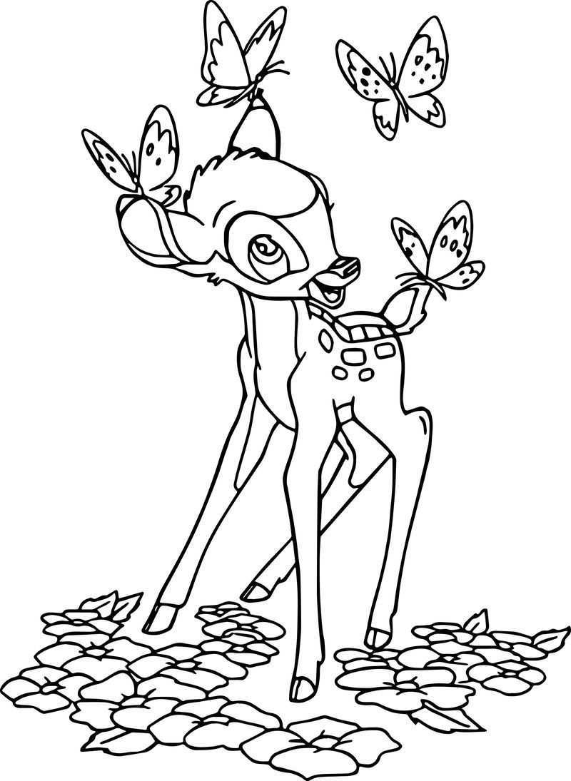 Bambi Butterflies Coloring Pages Kleurplaten Bambi Tekenen