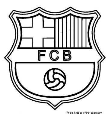 Barcelona Logo Soccer Coloring Pages Kleurplaten Logo S Voetbal
