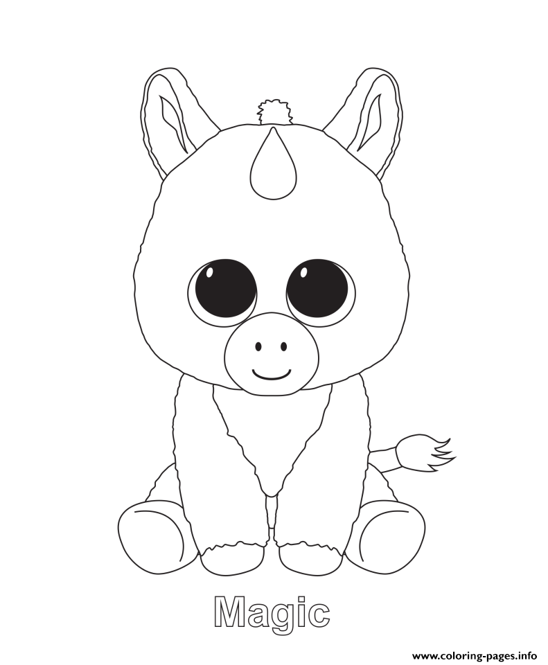 Print Magic Beanie Boo Coloring Pages Unicorn Coloring Pages Baby Unicorn Beanie Boo