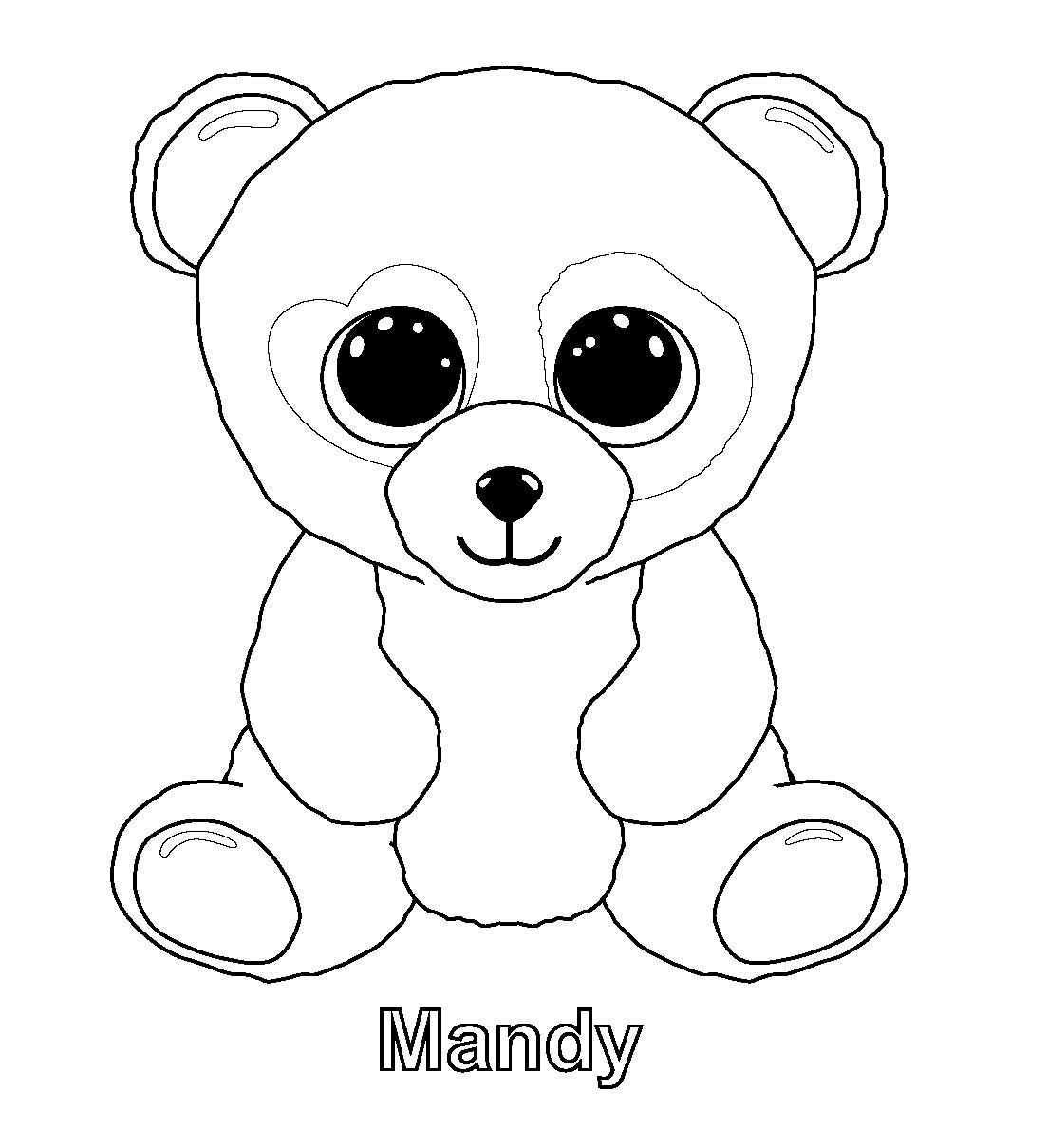 Ty Beanie Boos Coloring Pages Panda Coloring Pages Beanie Boo Birthdays Beanie Boo