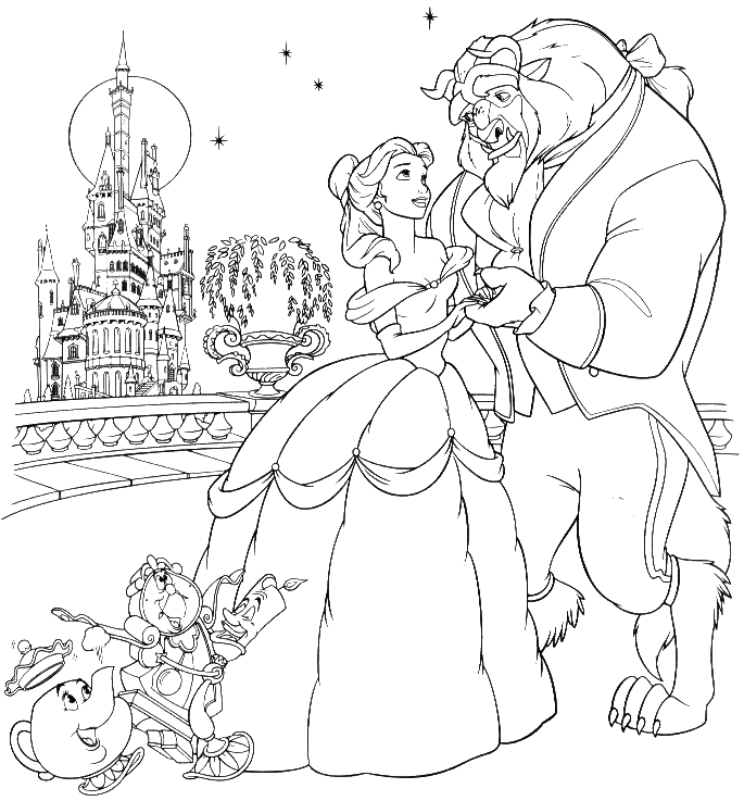 Beauty And The Beast Disney Coloring Pages Disney Princess Coloring Pages Belle Color