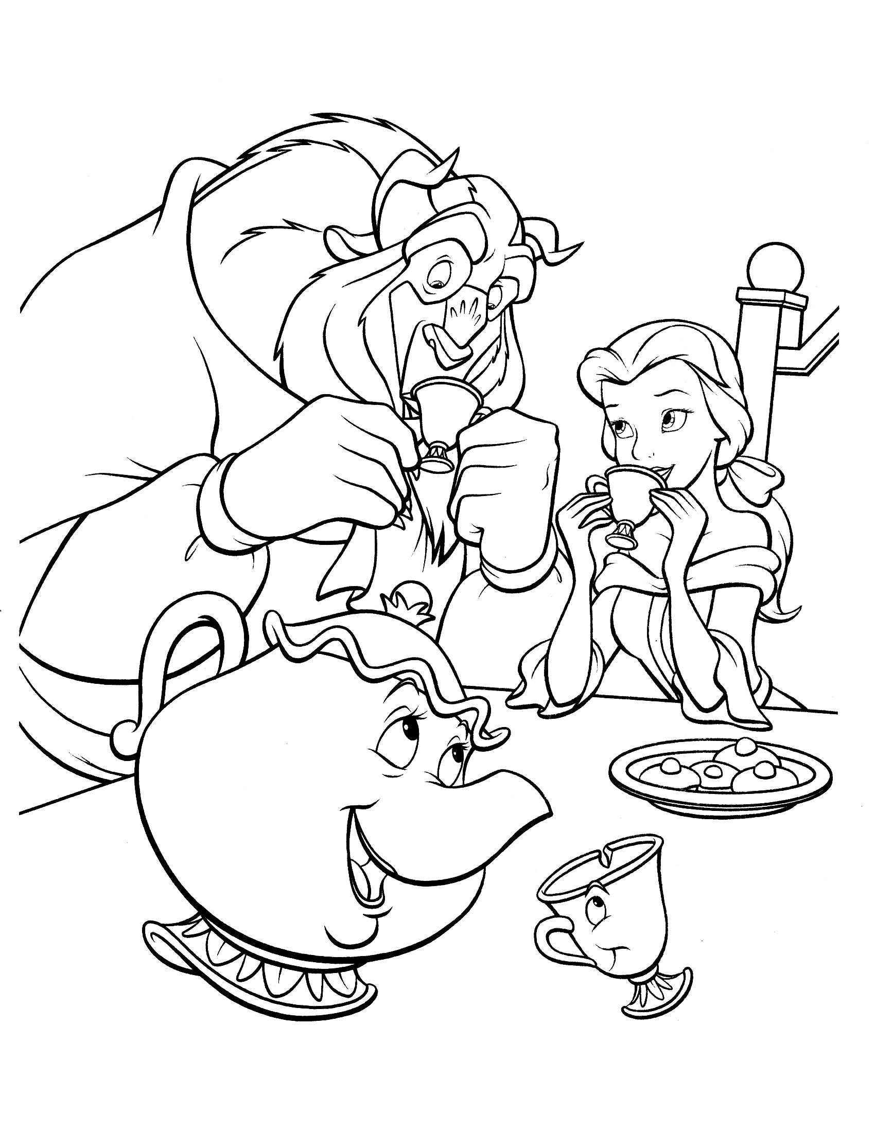 Beauty And The Beast Coloring Page Disney Coloring Pages Belle Coloring Pages Disney