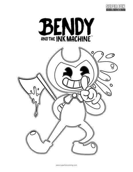 Download This Free Bendy And The Ink Machine Coloring Page Click On The Worksheet Fna