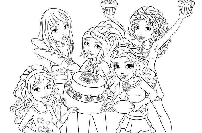 Cupcake Party Coloring Sheet The Bff Book Kleurplaten Lego Friends Kleuren