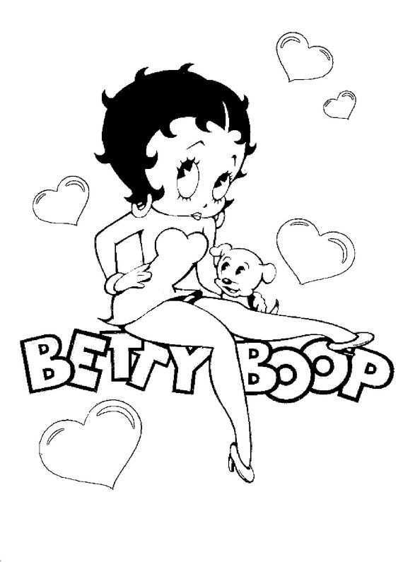 Betty Boop Para Dibujar Colouring Pages Betty Boop Tattoos Betty Boop Colouring Pages