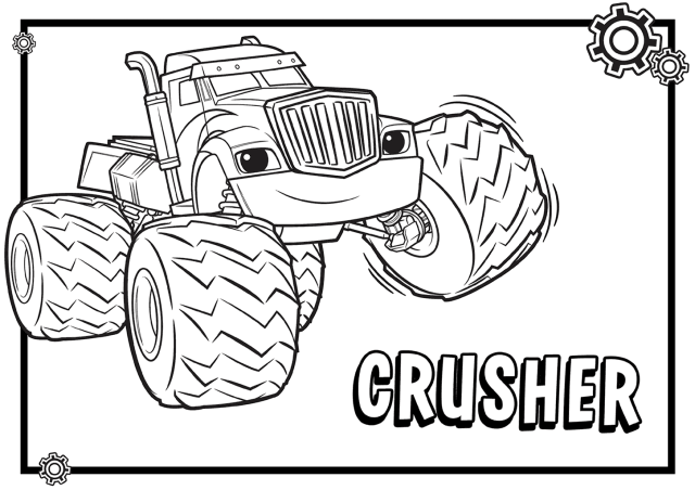 Blaze And The Monster Machines Coloring Pages Monster Truck Coloring Pages Coloring P