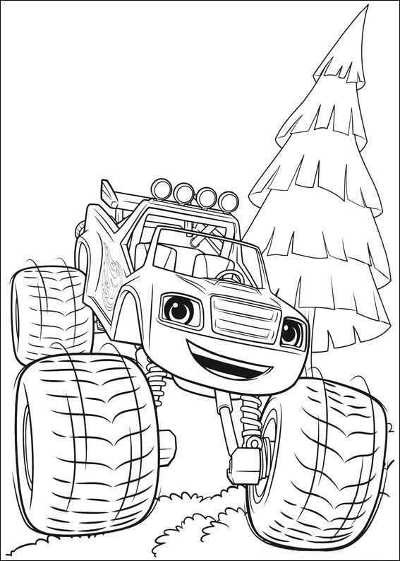 Blaze Monster Truck Coloring Pages Blaze And The Monster Machines Coloring Pages Best
