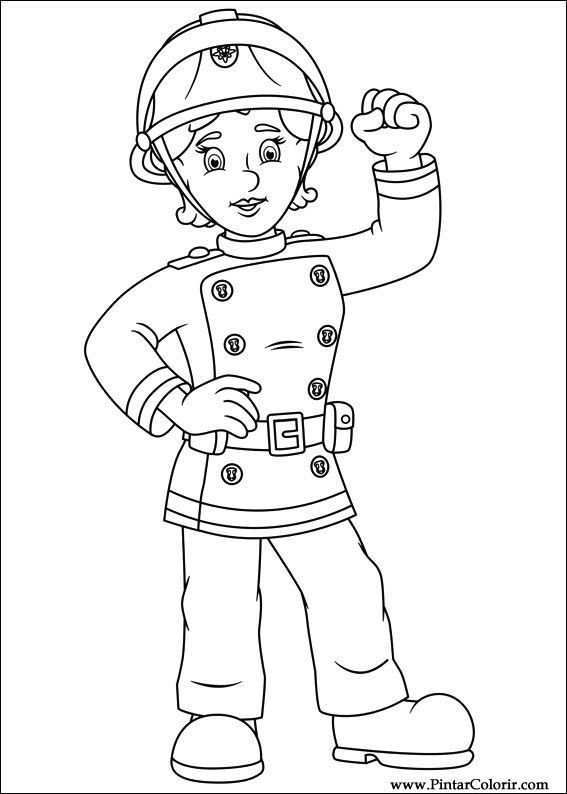 Brandweerman Sam Jenny Brandweerman Kleurboek Kleurplaten Voor Kinderen