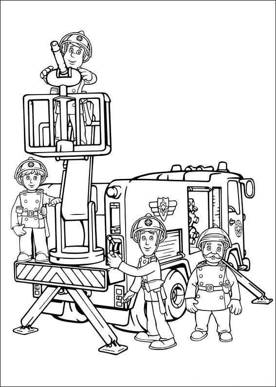 Brandweerman Sam 5 Brandweerman Kleurboek Kinderkleurplaten