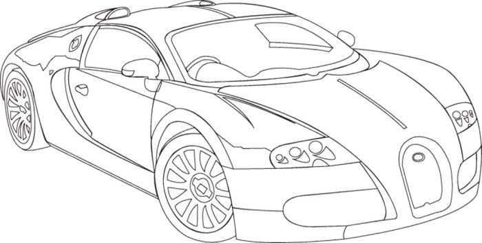 Beautiful Bugatti Veyron Coloring Page Carros Desenhos Locomotiva