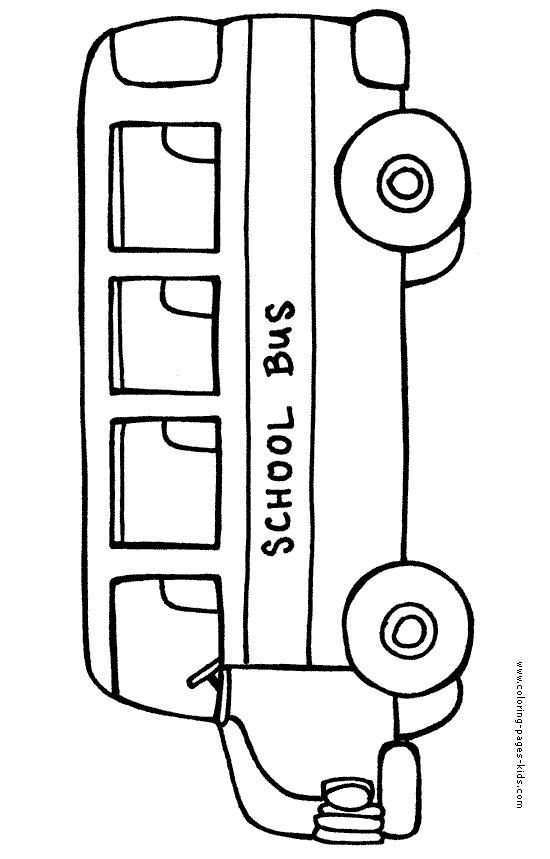 School Bus Coloring Page Kleurplaten Knutselen Thema Kunst Vilten Boeken