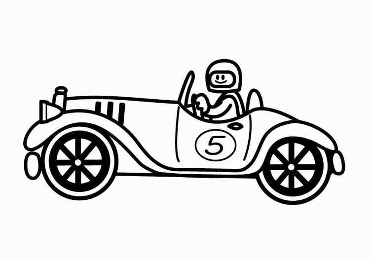 Kleurplaat Oldtimer Raceauto Afb 24112 Coloring Pages Color Digi Stamps