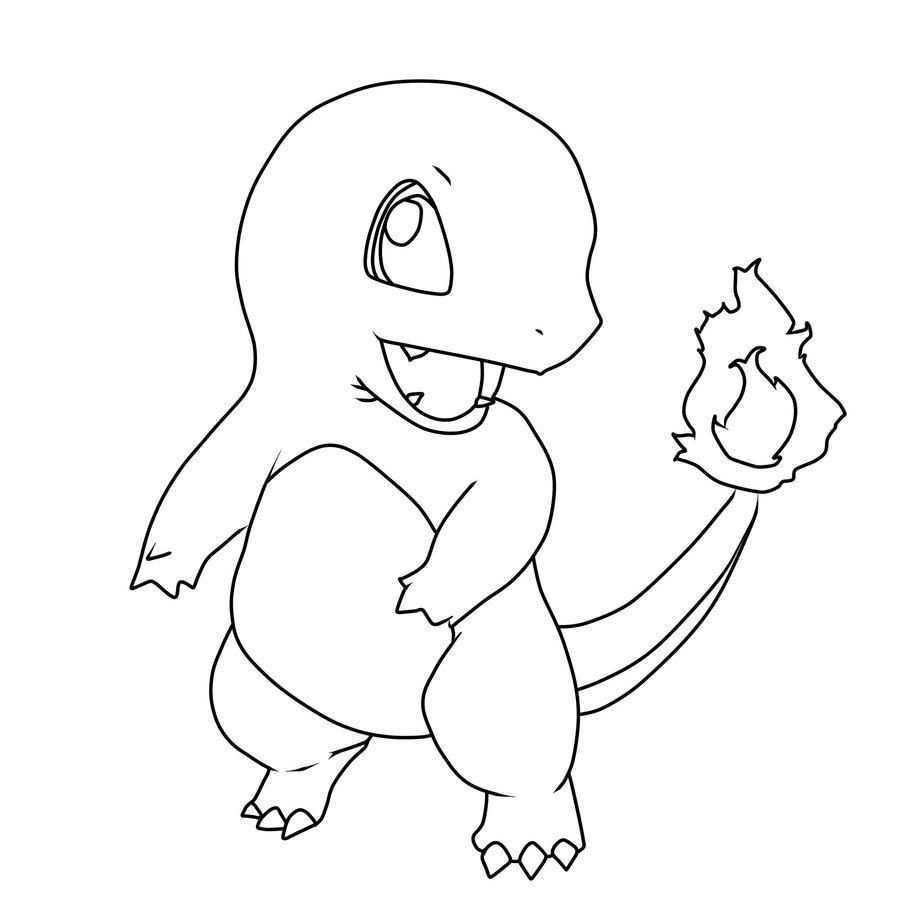 Kleurplaat Charmander 4 Kleurplaten Pokemon