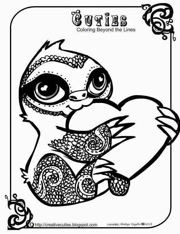 Creative Cuties Baby Sloth Coloring Page Coloring Pages Coloring Books Cute Coloring