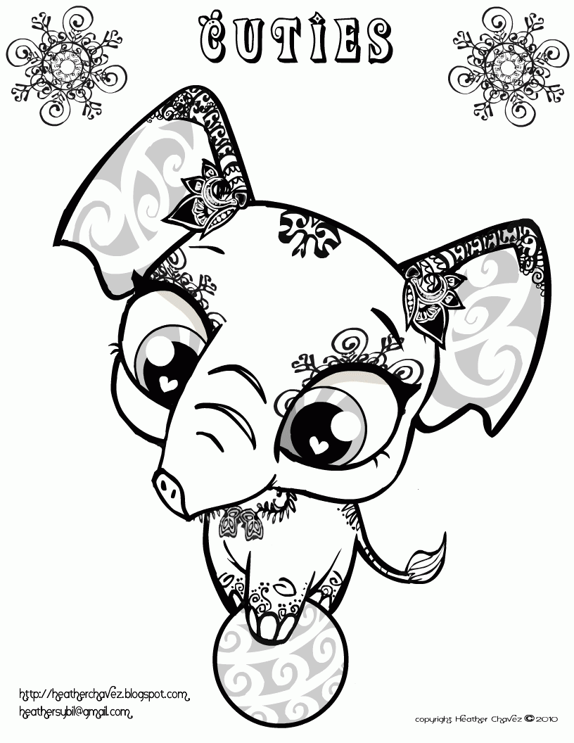 Heather Chavez Creative Cuties Animal Design Elephant Coloring Page Animal Coloring P