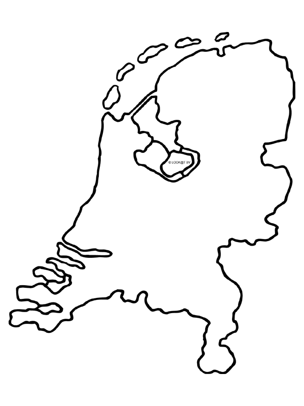 Kleurplaat Holland Reis Kaarten Wereldbol Knutselen Nederland