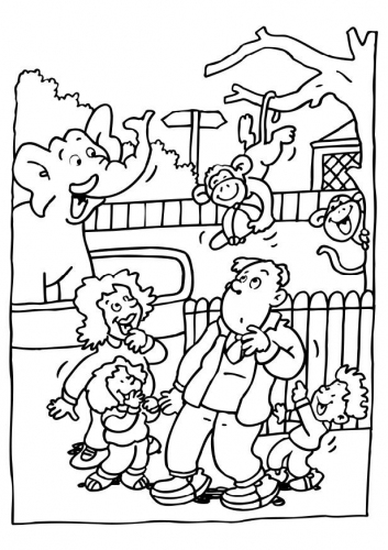 Zoo Coloring Page 2 Png 353 500 Dieren Kleurplaten Kleurboek Kinderboerderij