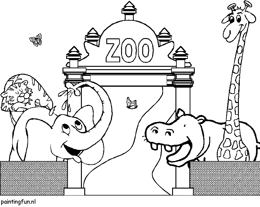 Een Dagje Naar De Dierentuin Zoo Animal Coloring Pages Zoo Coloring Pages Animal Colo