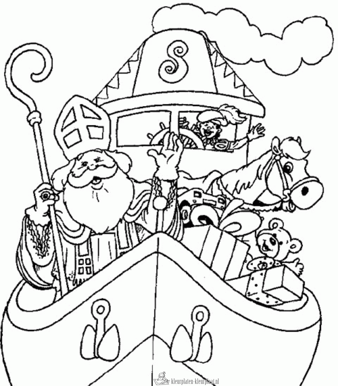 Kleurplaten Sinterklaas Kleurplaten Kleurplaat Nl Sinterklaas Knutselen Sinterklaas K