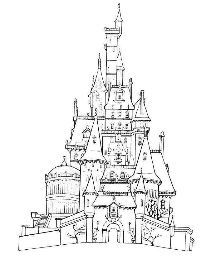 Coloring Page For The Kids Activity Book Belle S Castle Disneyland Paris Castle Color