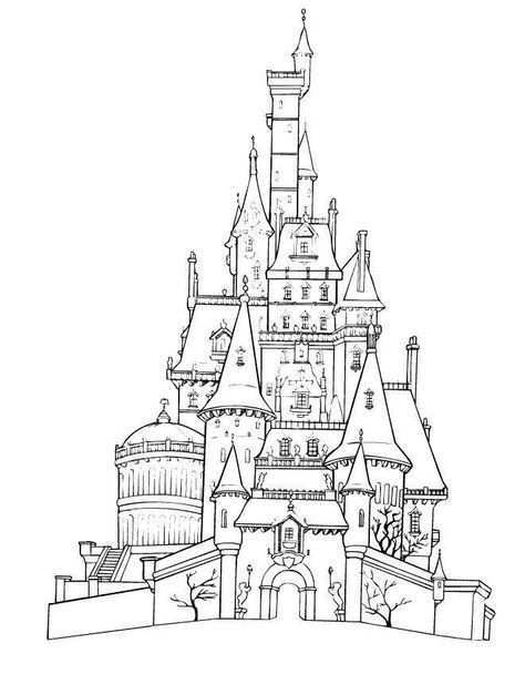 Coloring Page For The Kids Activity Book Belle S Castle Disneyland Paris Castle Color