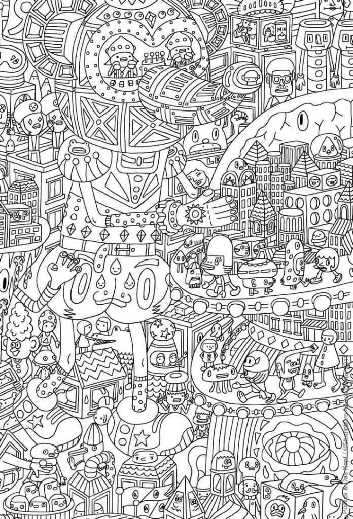 Very Challenging Coloring Page For Adults Free Printable Enjoy Coloring Kleurplaten K