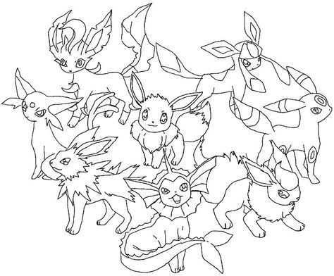 Pokemon Coloring Pages Eevee Evolutions Glaceon Pokemon Coloring Pages Pokemon Colori